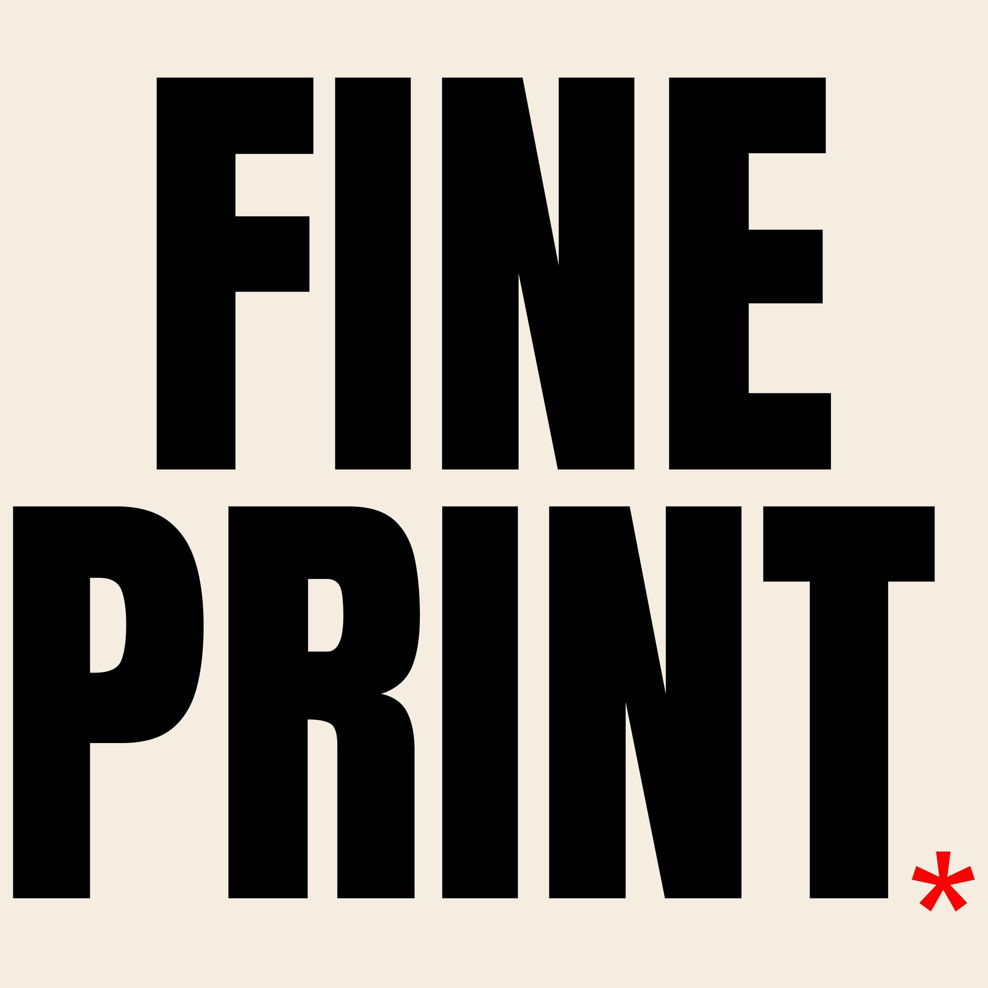 FINE PRINT